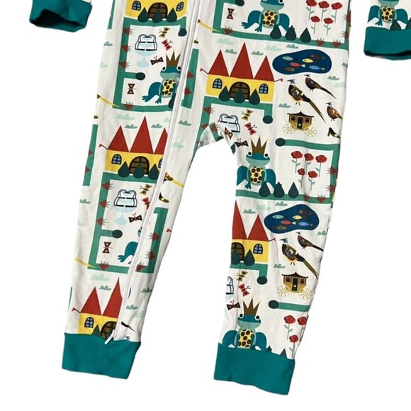 Raspberry Republic 104/110 3-5Y Royal Ribbit Frog Prince Romper - Picture 5 of 5